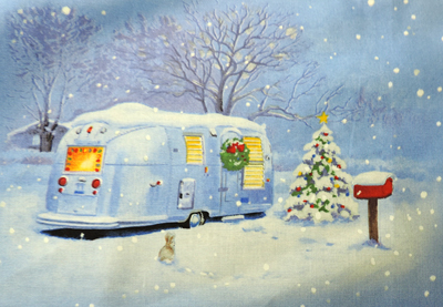 Decorated Trailers and trees